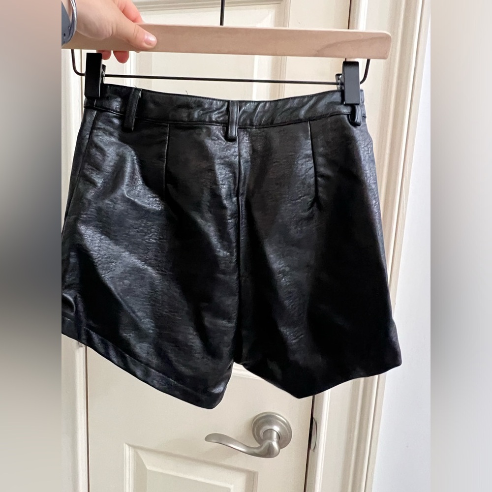 Princess Polly High Rise Leather Shorts - Picture 2 of 2